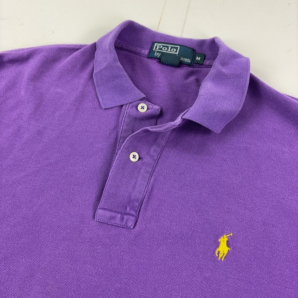 Polo By Ralph Lauren Polo Shirt Mens M Purple Cotton Knit Short Sleeve Logo